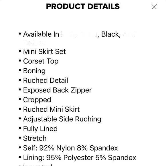 💜 NWOT Fashion Nova Black Skirt Set 💜 - Picture 9 of 11